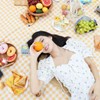 Waterproof Large Double-Sided Outdoor Picnic Mat - Yellow Checkered Red