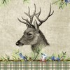 20 Lunch Napkins Stag Head Animal Hunting Motif 33 x