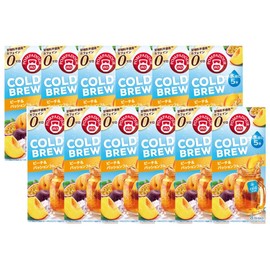 Pompadour Cold Brew 1 Box Set of 8 Bags x 12 Boxes (Peach & Passion Fruit), Cold Brew Herbal Tea, Decaffeinated Decaffeine, Tea Bag, Cool Sensation