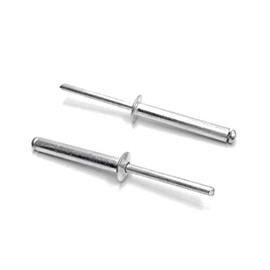 ISPINNER 100pcs 3/16" x 1-3/16" Aluminum Blind Rivets, 4.8 x 30mm Pop Rivets, Pack of 100 (Silver)