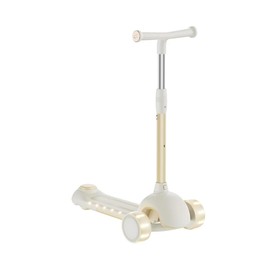 Foldable Scooter for Adults, Teens & Kids – White Lightweight Kick Scooter with 8" PU Wheels, 4-Level Adjustable Handlebar, ABEC-9 Bearings, 240 LBS Capacity, Great for Urban & Daily Travel