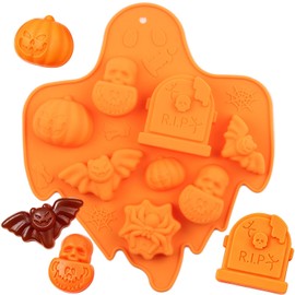 YIMINGMOLD 8 Cavity Ghost Halloween Silicone Candy Molds