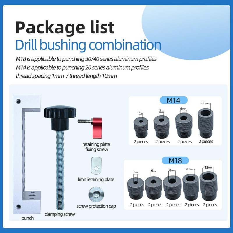 Aluminum Profile Drill Guide Access Hole Drill Jig For 1515