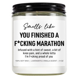 Younift Funny Marathon Candle, Gifts for Runners Female, Male, Half Marathon Runners Gifts, Christmas, Marathon Gifts for Runners Men, Women, Marathon Runner Gifts, Gifts for a Runner, Running Gifts