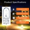 TAYCZGQL 50 Pack 12v 5w Bulb LED Wedge Base Light