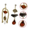 FOMIYES 2 Pairs Dangle Earrings Abstract Art Design Asymmetric Drop
