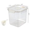 Tstorage 22 Lbs Transparent Airtight Rice Container with Measuring Cup,