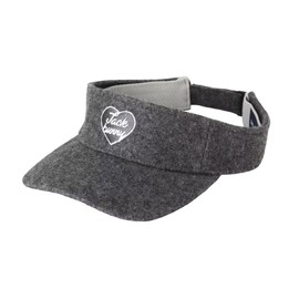 Jack Bunny 262-4287101 Unisex Sun Visor (Heart Pattern, Adjustable Sizes) / Golf Hat, 020_grey