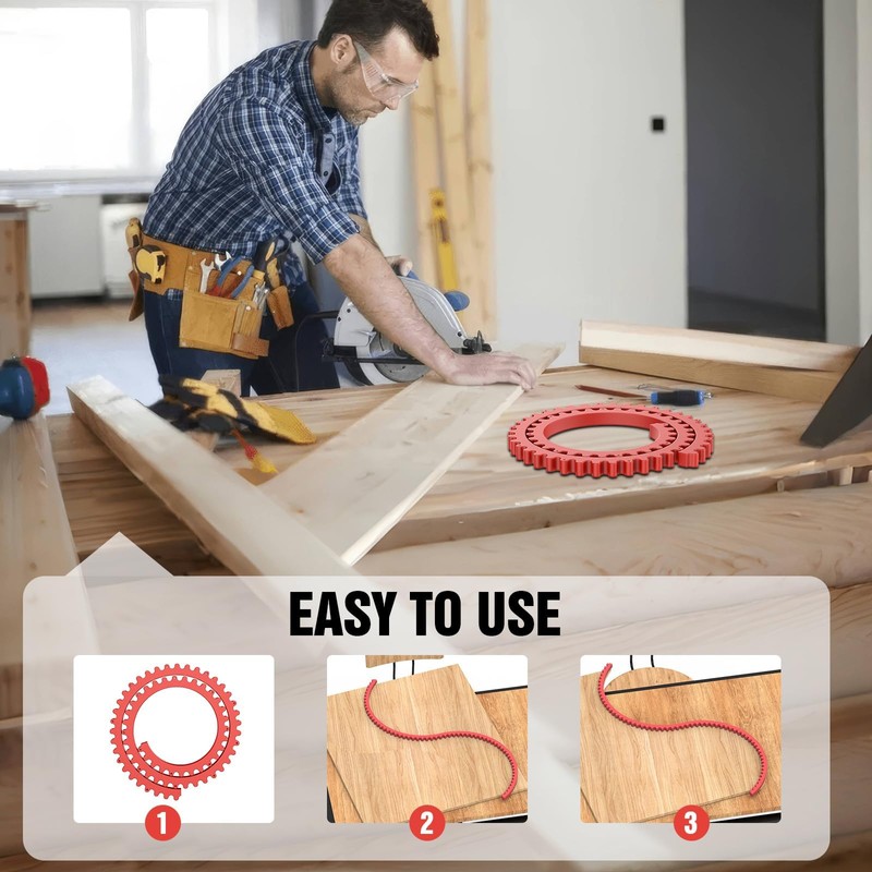2 m Flexible Curve Ruler for Precise Woodworking and Routers.