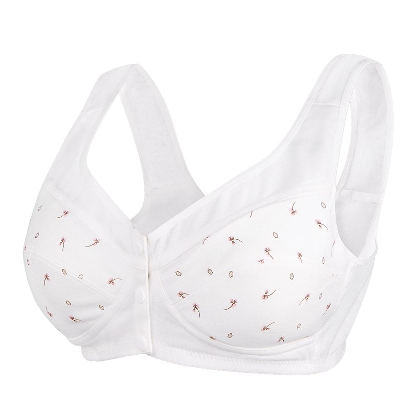 Numgug Daisy Bras for Older Women, Front Snap Closure Bras,with