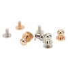 200 Set Chicago Screws 0.3x0.2in Pure Copper Glossy Durable Round