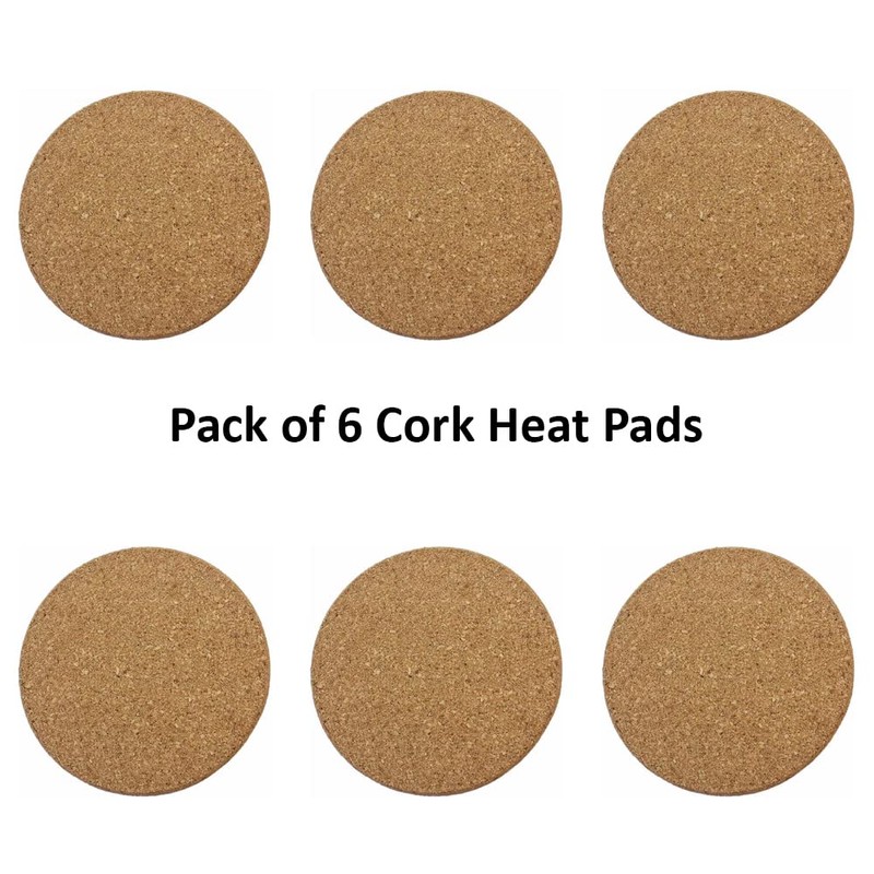 6 Pack Cork Heat Pad, Kitchen Trivet Pot Pan Coaster,