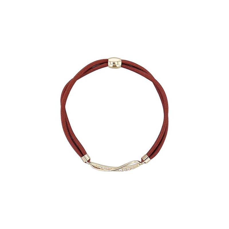 FLOWERING ASA0115-GD Flower Ring Static Reduction Hair Bracelet Cubic Zirconia