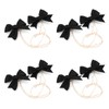 4Pcs Bow Hairpins Metal Snaps Barrettes Hair Clips Accessories with