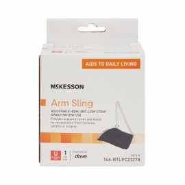 McKesson Arm Sling One Size Left or Right Arm Cotton / Polyester 6 Ct