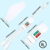 White 2 Way Extension Cord with On/Off LED Switch, Fiabtool