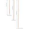12" Natural Bamboo Wooden Skewers the diameter is 4mm (100