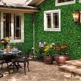 Importeek 15pz Muro Verde Follaje Pared Artificial Sintetico 60x40cm