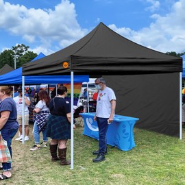 AEVNE 10x10 Canopy Replacement Top - Waterproof 2000mm with UV Protection,Fits Most Pop Up Tents,Reinforced Corners,(Top Only,Black)