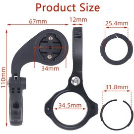 Bicycle Mount Compatible with Garmin Edge GPS Bicycle Computer, XOSS, iGPSPORT, Magene, Bicycle Handlebar Mount 25.4 mm 31.8 mm Bicycle Headlight Cameras Holder, Road Bike Mountain Bike Sports