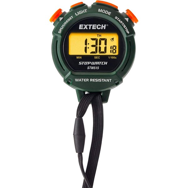 Extech STW515 Stopwatch/Clock with Backlit Display