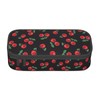 HKHEHOP Red Cherry Black Pencil Case Big Capacity Storage Pencil