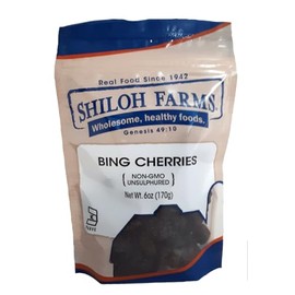 Shiloh Farms Organic Bing Cherries - Sun Dried, Pitted, Unsulphured, Non-GMO - 6 Ounce Bag