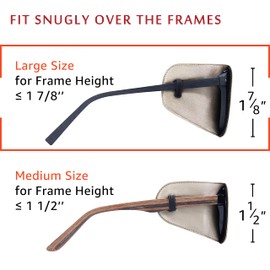 Astropic-2 parches grandes de seda para ojos para adultos y niños, gafas para cubrir cualquiera de los ojos (grande, caqui)