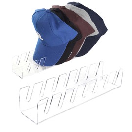 Meyqnykh 2024 NewFly Hat Stand for Baseball Caps Display and Organizer , No Install Acrylic Hat Holder for 14 Baseball Caps for Bedroom, Closet, Dresser (2PCS)