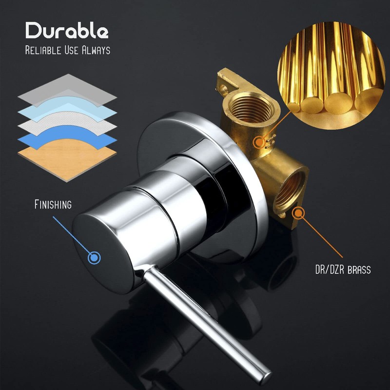 Decaura Watermark Shower Mixer Tap Wall Pin Lever Bathtub Faucet