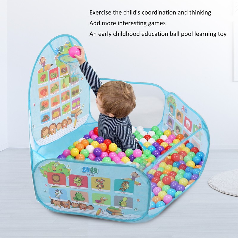 Children's 1.2m Basketball Pool Big Safe Foldable Blue Kids Indoor