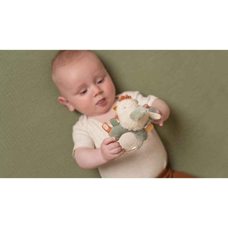 Little Dutch 8814 Ring Rattle Chicken - Little Farm