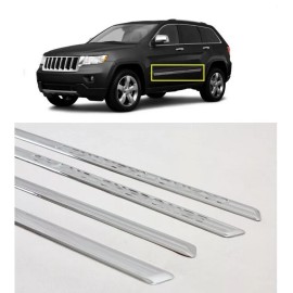 Unbranded Chrome Body Side Door Molding Line Cover Trim fits Jeep Grand Cherokee 2011-2013