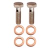 X AUTOHAUX 2 Set Banjo Bolt Brake Fitting Adapter Kit