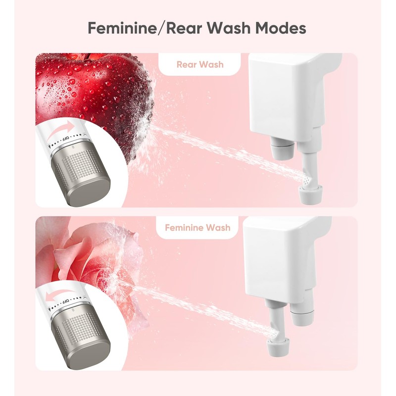 Non Electric Toilet Seat Bidet Attachment Adjustable Fresh Cold Water