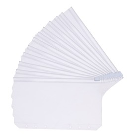 Rluobo A5 Binder Bags, Pack of 12 PVC 6 Holes Binder Zip Folder Waterproof Money Budget Envelopes for Notebook Planner Insert Pages Loose Leaf Bags