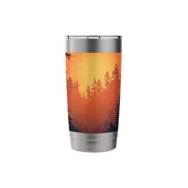 Forest With Sunbeams Vintage Landscape Graphic Stainless Steel Insulated Tumbler
