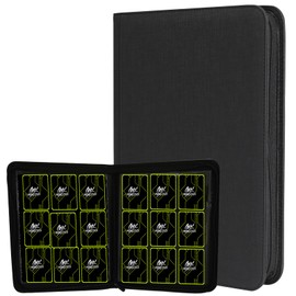 MONO ZACK Card File Trading Card Binder, 9 Pockets, Holds 360 Cards, Compatible with Card Cases, File Sleeves (Black)
