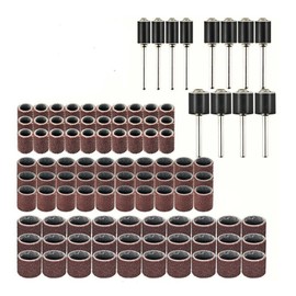 102pcs Sanding Band Rotary Abrasive Polishing Tool Sand Drum Sanding Ring Grinding Kit