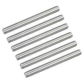 sourcing map Fully Threaded Rod M10 x 100mm 1.5mm Thread Pitch 304 Stainless Steel Right Hand Threaded Rods Bar Studs 6 Pack