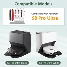 Lejapwat 23Pcs Accessories Kit Fit for Roborock S8 Pro Ultra Robot Vacuum, Replacement Parts with Main Brush, Filter, Dust Bag, Side Brush, Mop Cloths