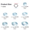 HSEAMALL 140PCS 5-18mm Double Ear O Clips Hose Clamps Tube