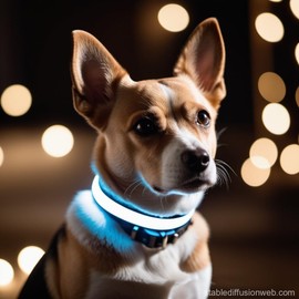 Dog LED Light-UP Nylon Collars, Glow-in-The-Dark USB Rechargeable Collar Dog Night Safety (Blue, XXL)