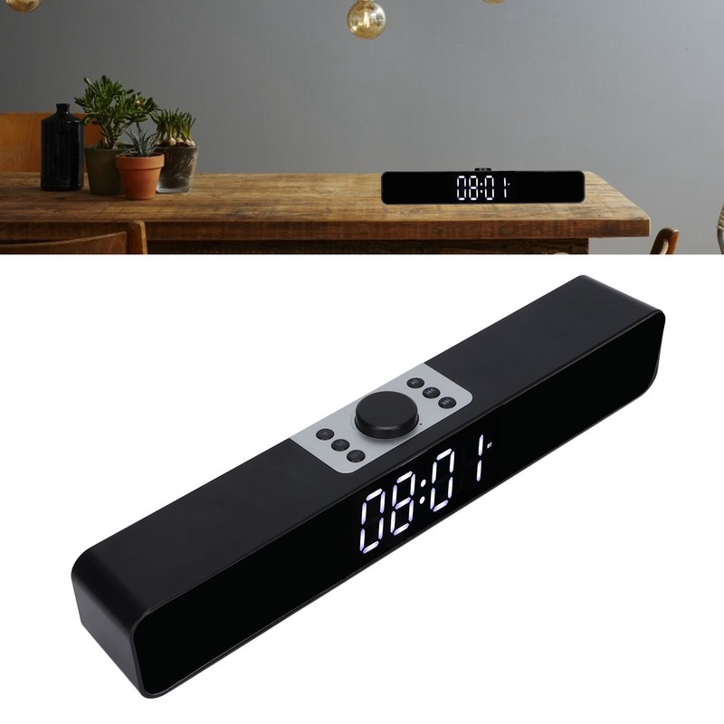 G12 Wireless Bluetooth Clock Speaker with LED Mirror Design Multi