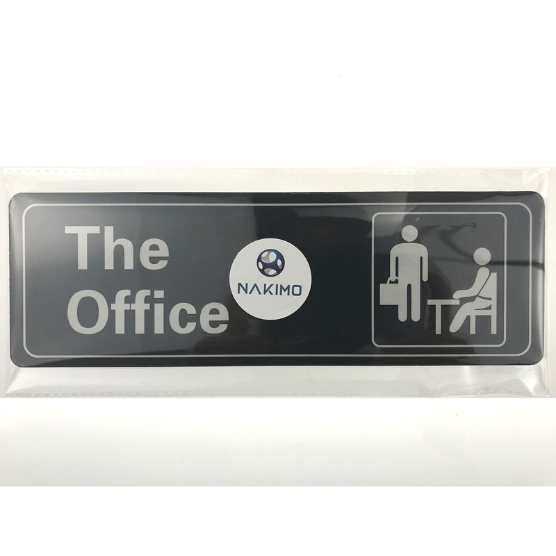 Nakimo Office Sign - Self-Adhesive 9 x 3 Inch Door