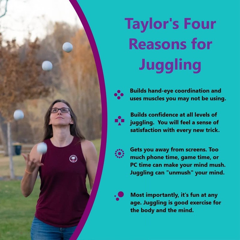 Taylor Tries Signature Pro Series Juggling Balls- Professional 8 Panel
