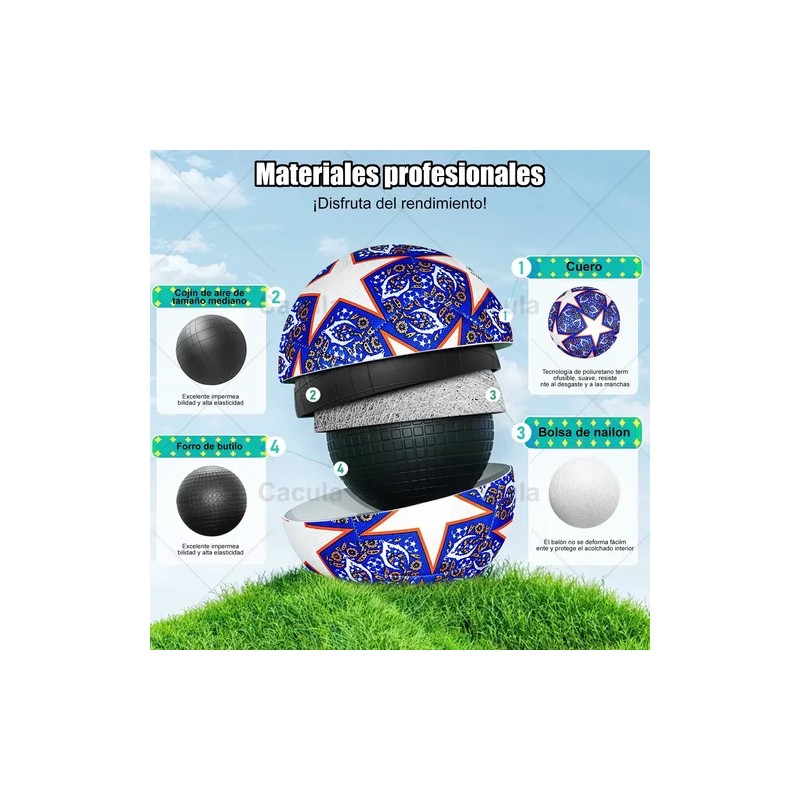 Pu Balón De Fútbol Soccer Para Entrenamiento Número 5
