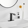 GGStudy Matte Black Automatic Sensor Touchless Bathroom Sink Faucet with