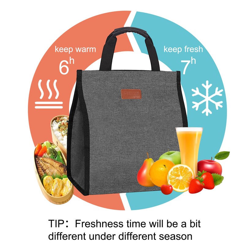 Lunch Bags for Women Insulated Reusable Lunch Tote with Internal
