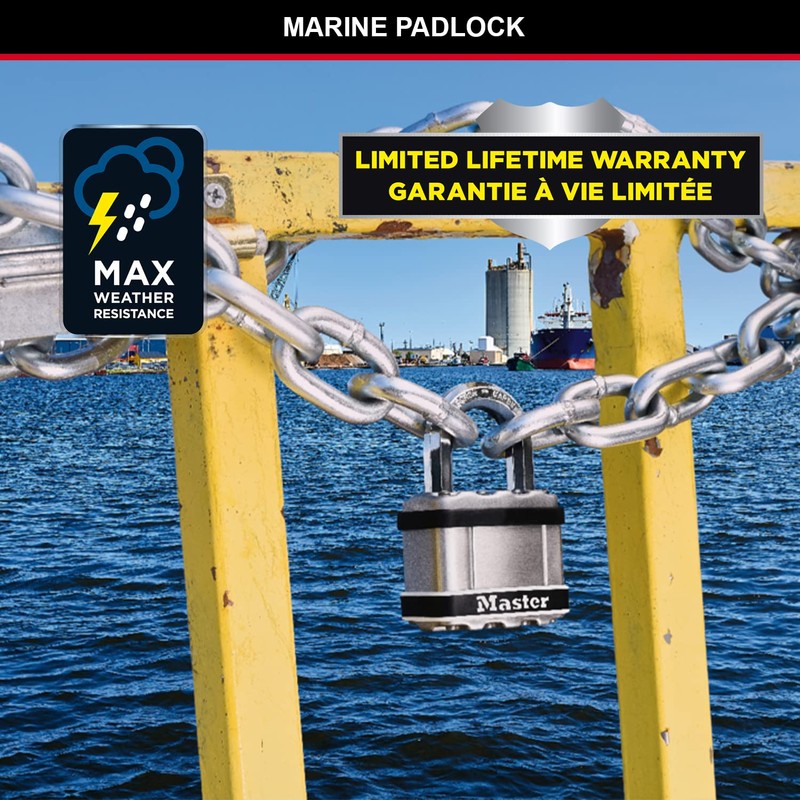 MASTER LOCK Heavy Duty Padlock [Laminated Steel, Stainless Steel Body